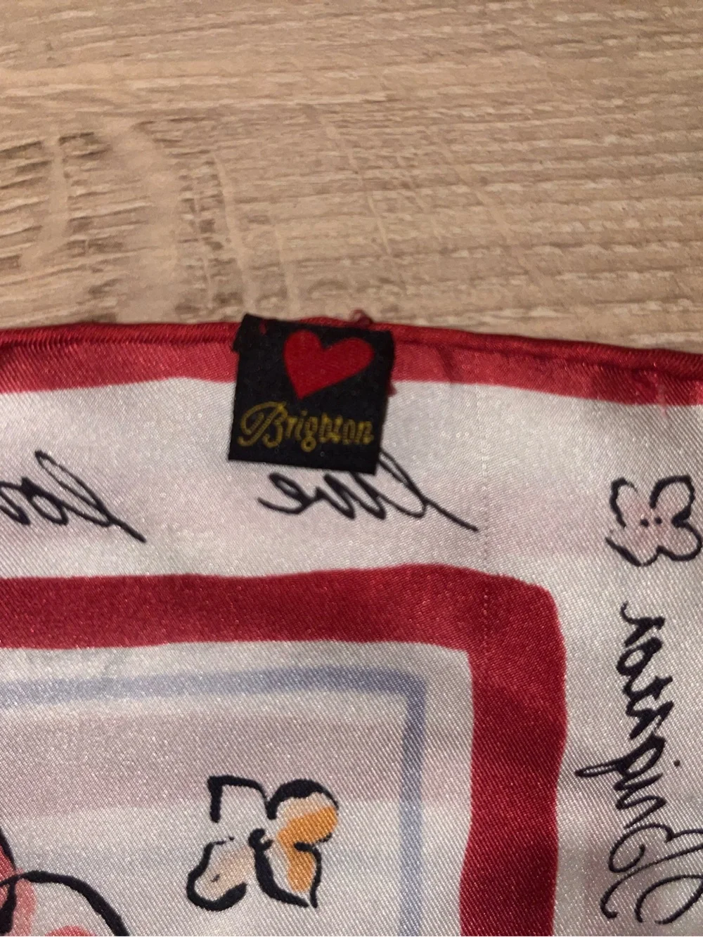 Brighton Retired 100% Silk Scarf “Live, Love, Laugh, Dream.” 20”x20” Summery!